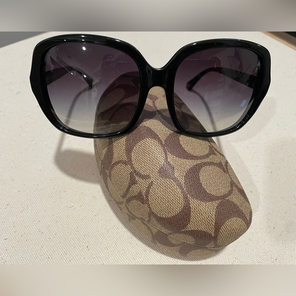 Coach Black Sunglasses with Brown Case